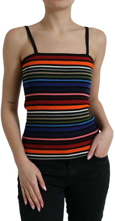 Dolce & Gabbana Dolce & Gabbana Multicolor Stripes Spaghetti Strap Tank Top