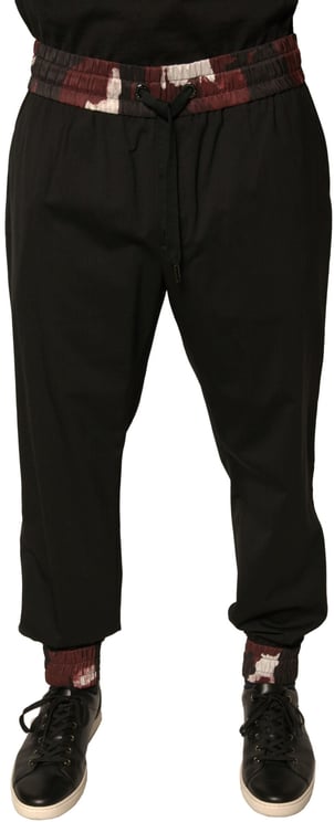 Dolce & Gabbana Dolce & Gabbana Black Camouflage Wool Jogger Sweatpants Pants