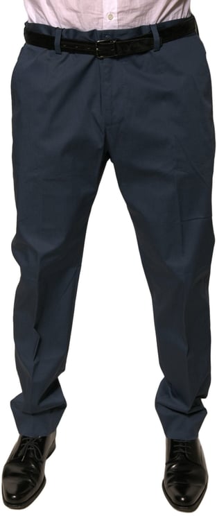 Dolce & Gabbana Dolce & Gabbana Dark Blue Cotton Stretch Skinny Men Dress Pants