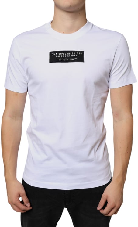 Dolce & Gabbana Dolce & Gabbana White Cotton DG Applique Casual T-shirt