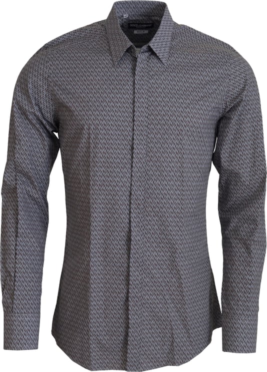 Dolce & Gabbana Dolce & Gabbana Gray Brown GOLD Slim Fit Dress Formal Shirt