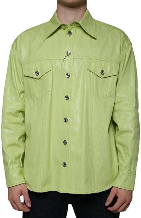 Dolce & Gabbana Dolce & Gabbana Green Cotton Collared Men Button Down Shirt