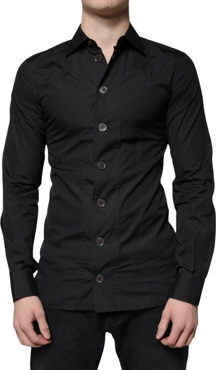 Dolce & Gabbana Dolce & Gabbana Black Cotton Formal Long Sleeves Dress Shirt