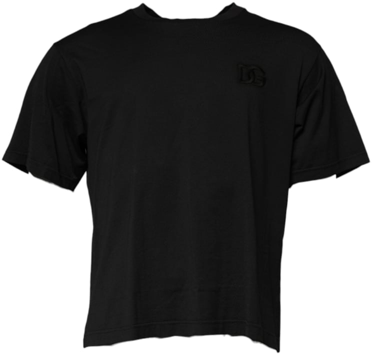 Dolce & Gabbana Dolce & Gabbana Black DG Logo Cotton Crew Neck T-shirt
