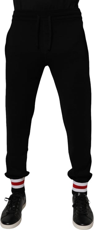 Dolce & Gabbana Dolce & Gabbana Black Wool Mid Waist Jogger Sweatpants Pants