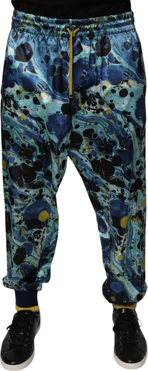 Dolce & Gabbana Dolce & Gabbana Multicolor Marble Print Jogger Men Sweatpants Pants