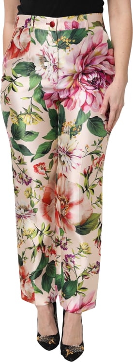 Dolce & Gabbana Dolce & Gabbana Multicolor Floral High Waist Straight Pants