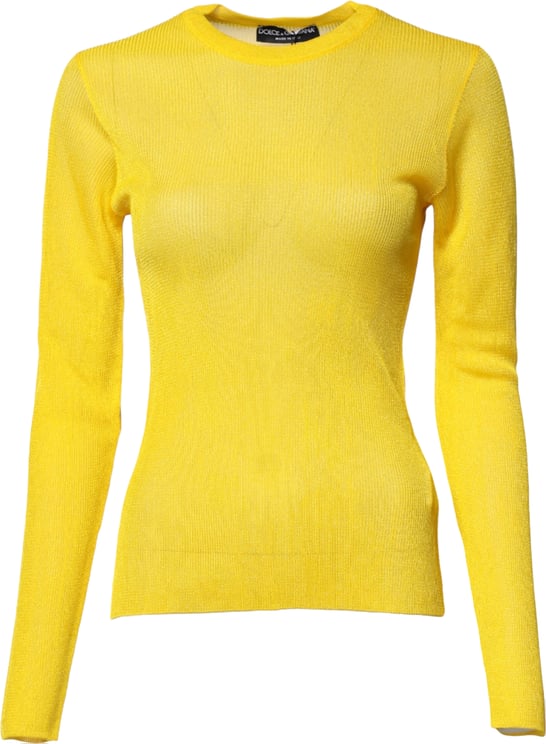 Dolce & Gabbana Dolce & Gabbana Yellow Polyester Women Pullover Top Sweater