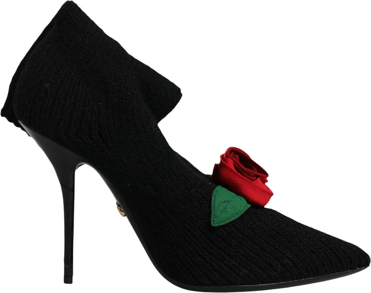 Dolce & Gabbana Dolce & Gabbana Black Stiletto Heels Mid Calf Boots Shoes