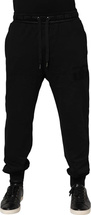 Dolce & Gabbana Dolce & Gabbana Black Cotton Drawstring Jogger Pants
