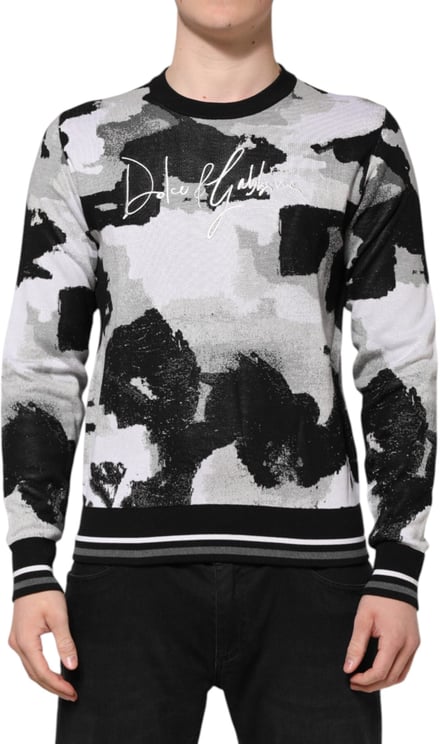 Dolce & Gabbana Dolce & Gabbana Multicolor Silk Camouflage Pullover Sweater