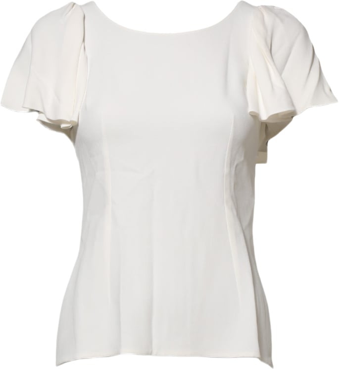 Dolce & Gabbana Dolce & Gabbana White Round Neck Short Sleeves Blouse Top