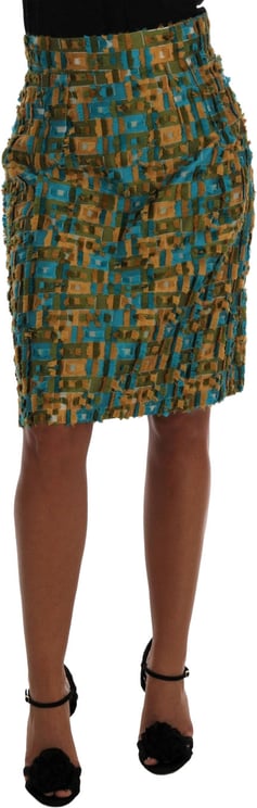 Dolce & Gabbana Dolce & Gabbana Multicolor Jacquard Straight Pencil Skirt