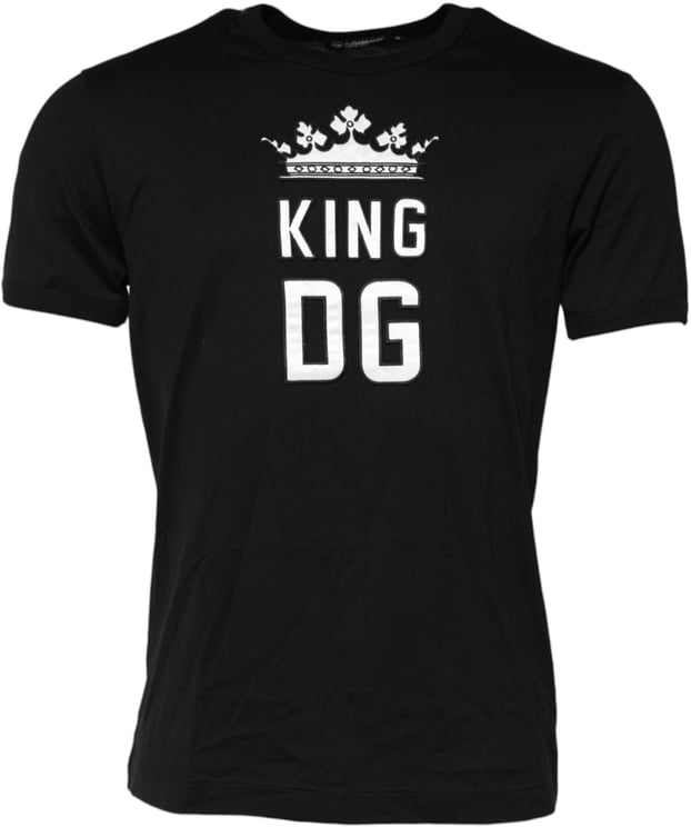 Dolce & Gabbana Dolce & Gabbana Black DG King Crown Cotton Crew Neck T-shirt