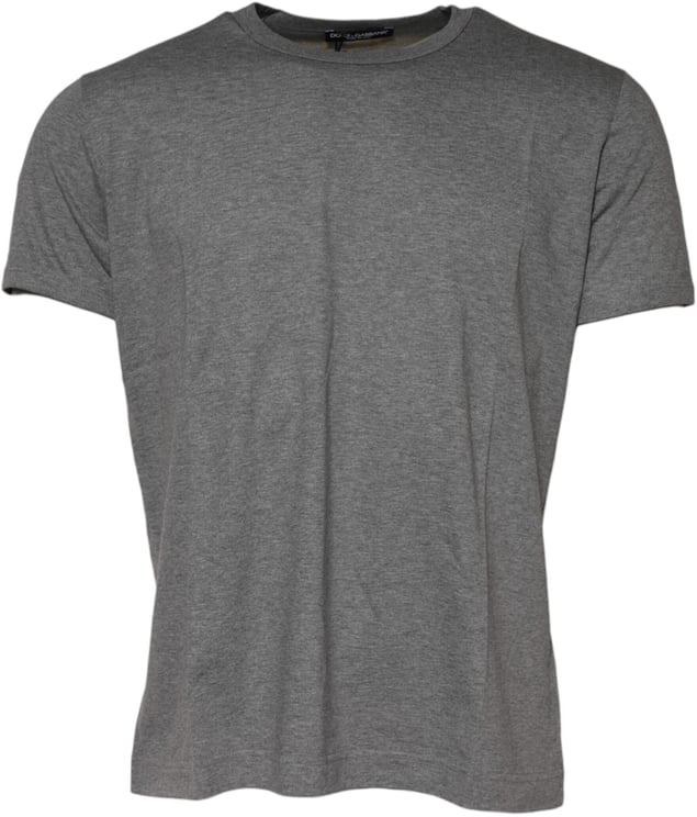 Dolce & Gabbana Dolce & Gabbana Gray Cotton Crew Neck Short Sleeves T-shirt