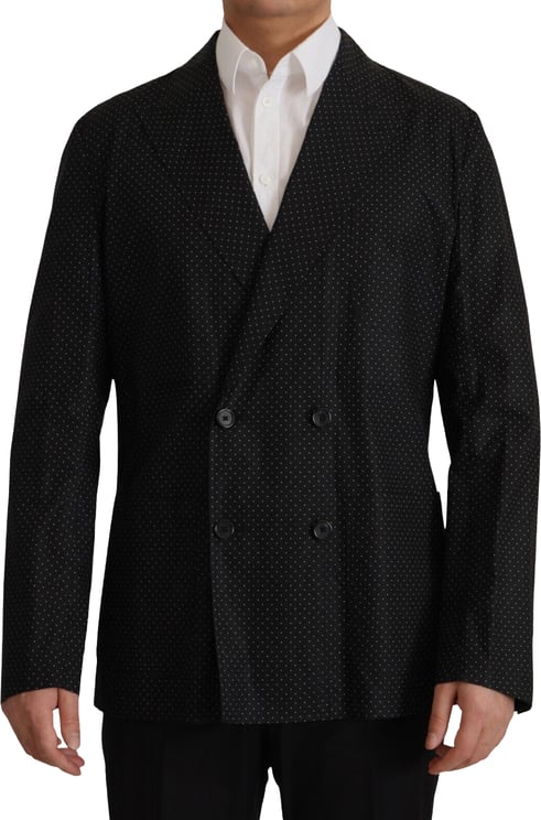 Dolce & Gabbana Dolce & Gabbana Black Polka Dotted Cotton Blazer Jacket