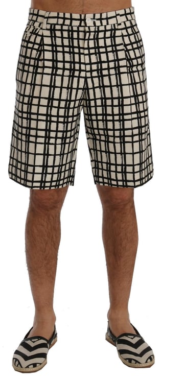 Dolce & Gabbana Dolce & Gabbana White Black Striped Casual Shorts