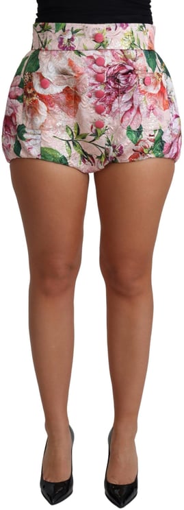 Dolce & Gabbana Dolce & Gabbana Pink Cotton Floral Print Hot Pants Short