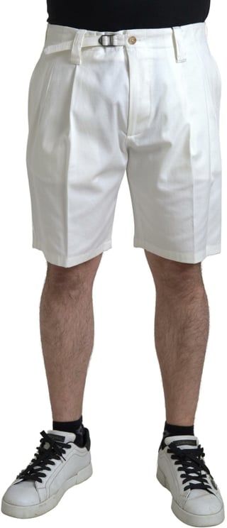 Dolce & Gabbana Dolce & Gabbana White Cotton Stretch Men Bermuda Denim Shorts