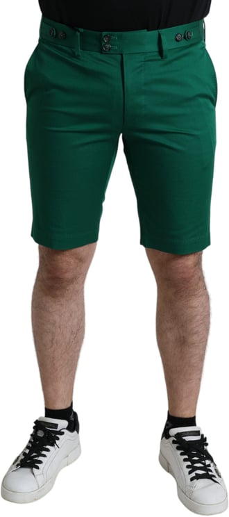 Dolce & Gabbana Dolce & Gabbana Deep Green Cotton Stretch Men Bermuda Shorts
