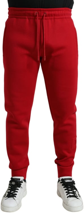 Dolce & Gabbana Dolce & Gabbana Red Cotton Blend Skinny Jogger Pants