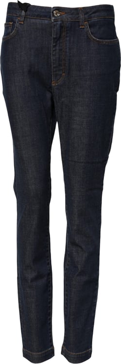Dolce & Gabbana Dolce & Gabbana Blue Queen Patch AUDREY Mid Waist Denim Jeans