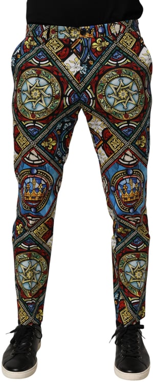Dolce & Gabbana Dolce & Gabbana Multicolor Stained Glass Window Style Print Men Pants