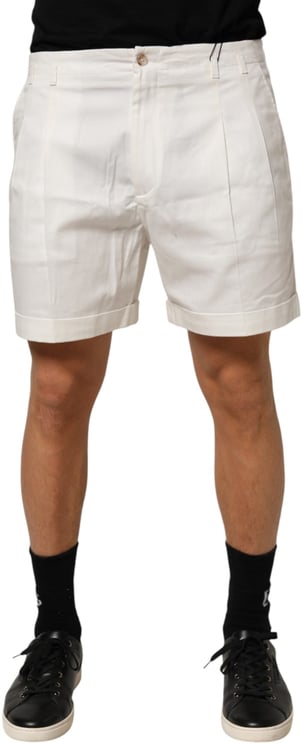 Dolce & Gabbana Dolce & Gabbana White Cotton Mid Waist Men Bermuda Shorts
