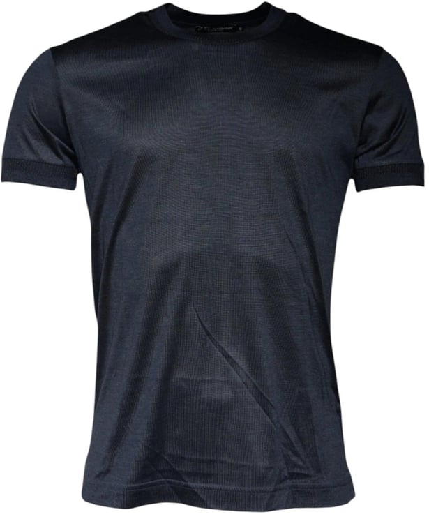 Dolce & Gabbana Dolce & Gabbana Blue Silk Crew Neck Short Sleeves Men T-shirt