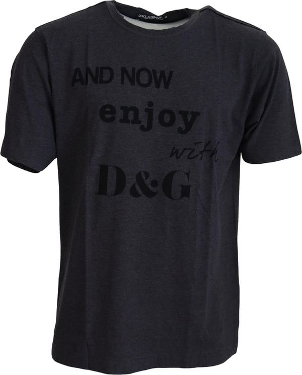 Dolce & Gabbana Dolce & Gabbana Gray Crewneck Cotton Short Sleeve  T-shirt
