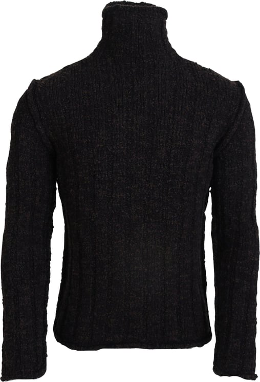 Dolce & Gabbana Dolce & Gabbana Brown Wool Knit Turtleneck Pullover Sweater