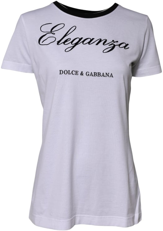 Dolce & Gabbana Dolce & Gabbana White Eleganza Cotton Crew Neck Tee T-shirt