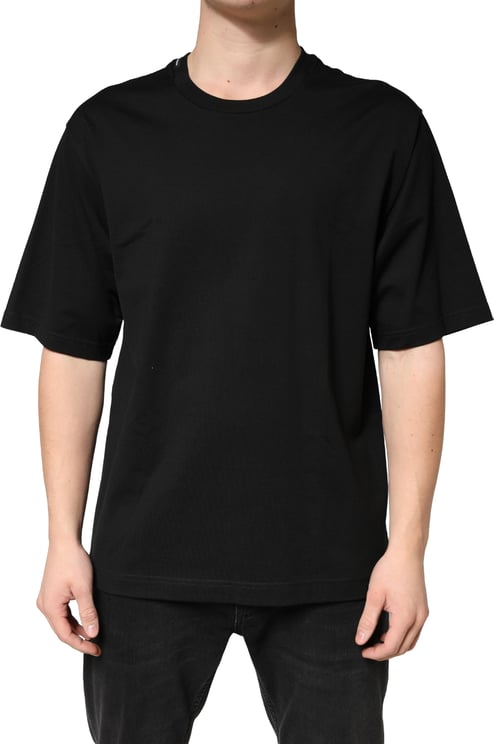 Dolce & Gabbana Dolce & Gabbana Black Cotton Crewneck Short Sleeve T-Shirt