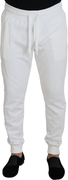 Dolce & Gabbana Dolce & Gabbana White Sport Logo Cotton Sweatpants Trousers Pants
