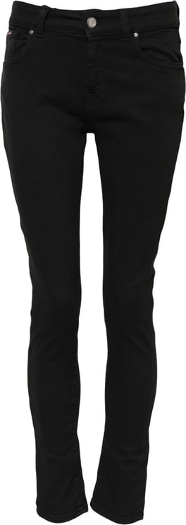 Dolce & Gabbana Dolce & Gabbana Black Cotton Logo Skinny Mid Waist Denim Jeans