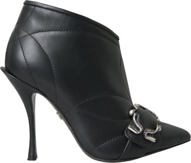 Dolce & Gabbana Dolce & Gabbana Black Devotion Quilted Buckled Boots Shoes