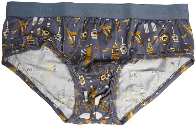 Dolce & Gabbana Dolce & Gabbana Gray Jazz Cocktail Men Brando Brief Underwear