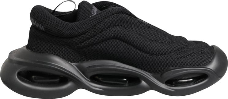 Dolce & Gabbana Dolce & Gabbana Black Slip On Low Top Wave Sneakers Shoes