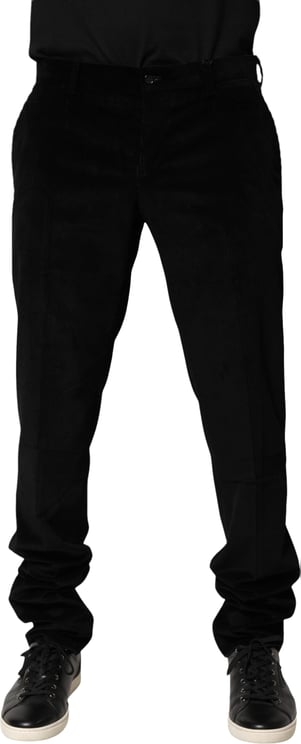 Dolce & Gabbana Dolce & Gabbana Black Cotton Men Dress Formal Trouser Pants
