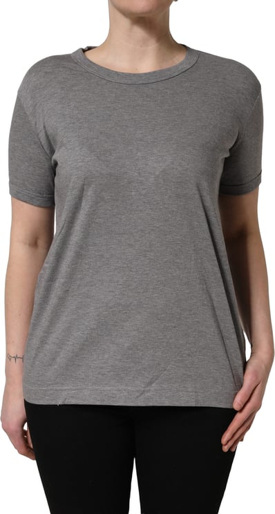 Dolce & Gabbana Dolce & Gabbana Grey Cotton Short Sleeves Crew Neck T-shirt