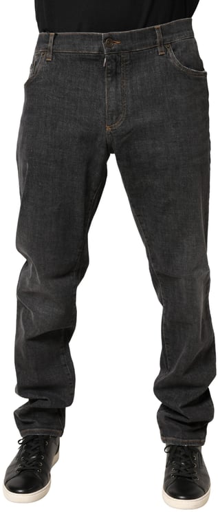 Dolce & Gabbana Dolce & Gabbana Dark Gray Slim Fit Cotton Men Denim Jeans