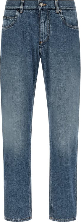 Dolce & Gabbana Dolce & Gabbana Blue Cotton Straight-Leg Jeans