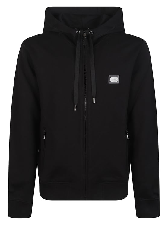 Dolce & Gabbana Black Minimalist Zippered Hoodie