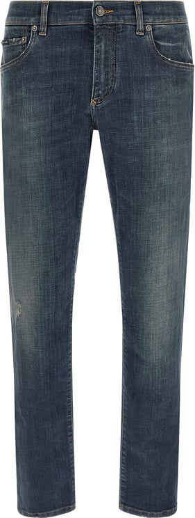 Dolce & Gabbana Dolce & Gabbana Blue Cotton Straight-Leg Jeans