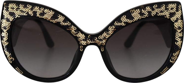 Dolce & Gabbana Dolce & Gabbana Black Gold Sequin Butterfly Polarized DG4326 Sunglasses