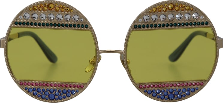 Dolce & Gabbana Dolce & Gabbana Gold Oval Metal Crystals Shades DG2209B Sunglasses