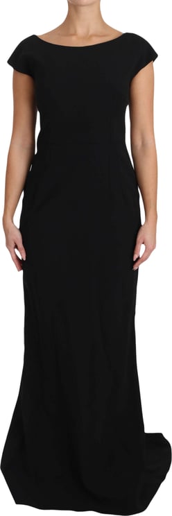Dolce & Gabbana Dolce & Gabbana Black Stretch Fit Flare Gown Maxi