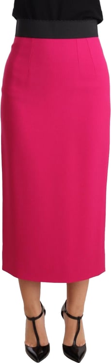 Dolce & Gabbana Dolce & Gabbana Pink High Waist Stretch Pencil Straight Skirt