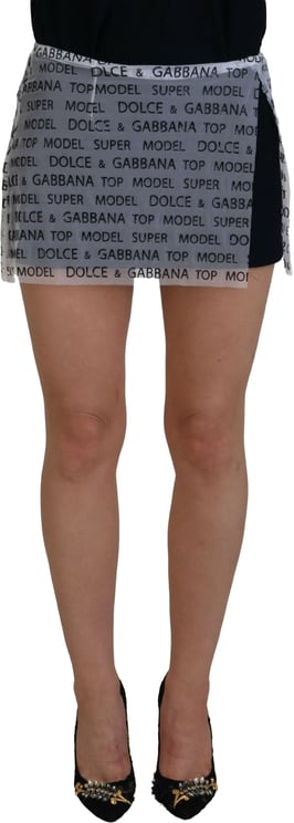 Dolce & Gabbana Dolce & Gabbana White Logo See Through A-line Mini Skirt