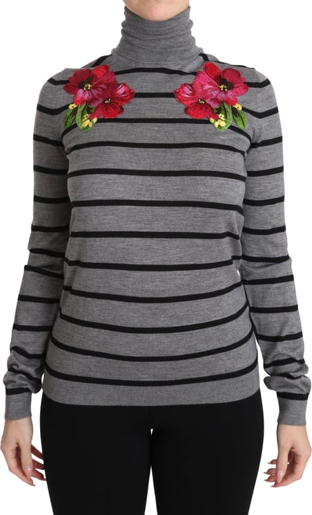 Dolce & Gabbana Dolce & Gabbana Gray Cashmere Silk Turtleneck Sweater